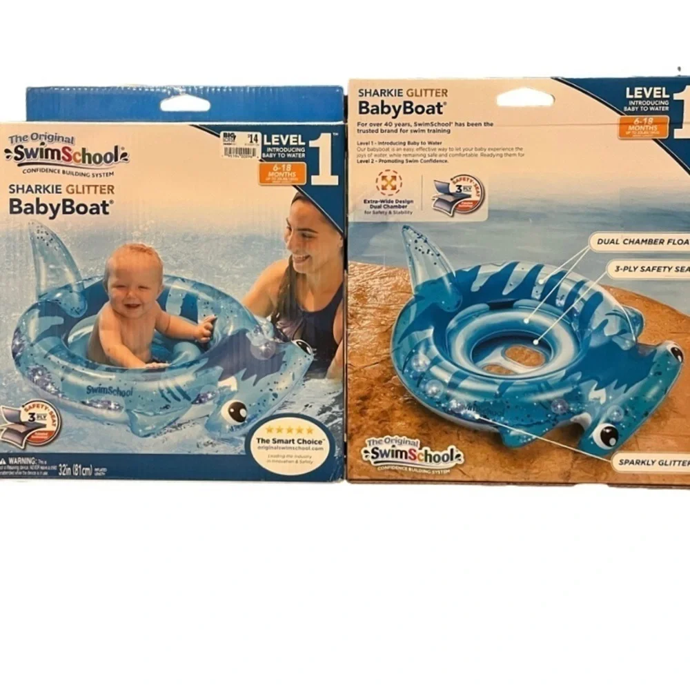 Sharkie Glitter baby boat SwimSchool- Level 1- 6 to 18 months